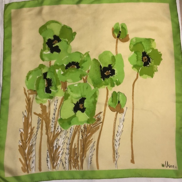 Vera Neumann Amazing Silk Square Scarf Piece of Art Poppy Flowers. 1968 - Picture 4 of 16